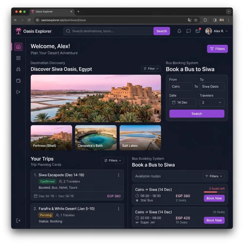 Siwa Oasis Travel Platform API